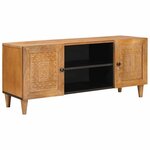 vidaXL Meuble TV Marron clair 105 x 33 x 46 cm bois de manguier massif
