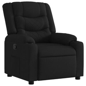 vidaXL Fauteuil inclinable Noir Tissu