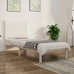 vidaXL Cadre de lit sans matelas blanc 90x190 cm bois massif