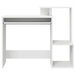 vidaXL Bureau avec étagère Blanc 106 x 40 x 88.5 cm Bois d'ingénierie