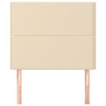 vidaXL Tête de lit Crème 90x5x118/128 cm Tissu