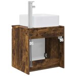 vidaXL Vanité de lavabo mural Chêne fumé 49 5 x 41 x 63 cm