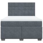 vidaXL Sommier à lattes de lit et matelas Gris foncé 160x200cm Velours