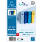 Set De 4 Porte-revues Mag-cube Bee Blue - Couleurs Assorties - Exacompta