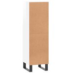 vidaXL Armoire de salle de bain blanc brillant 30x30x100 cm