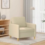 vidaXL Fauteuil Crème 60 cm Tissu