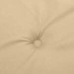 vidaXL Coussins de chaise à dossier bas lot de 4 beige mélangé tissu