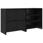 vidaXL Buffet 2 Pièces Chêne noir 70 x 41 x 75 cm Bois d'ingénierie