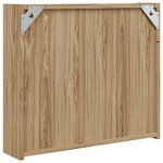 vidaXL Armoire de salle de bain à miroir avec LED chêne 60x13x52 cm