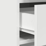 vidaXL Ensemble de Coiffeuse 3 Pièces avec Éclairage LED en Bois d'Ingénierie Blanc
