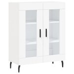 vidaXL Buffet haut Blanc 69 5x34x180 cm Bois d'ingénierie