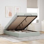 vidaXL Cadre de lit avec matelas avec matelas 2 Pièces Gris clair Velours