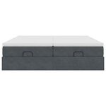 VidaXL Cadre de lit ottoman avec matelas gris foncé 160x200cm velours