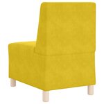 vidaXL Unité de Sofa Modulaire Sans Accoudoirs 2 Pièces Jaune