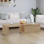vidaXL Table basse Chêne sonoma 150x50x35 cm Bois d’ingénierie