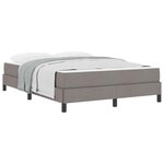 vidaXL Lit à ressorts avec matelas Taupe 140 x 200 cm tissu