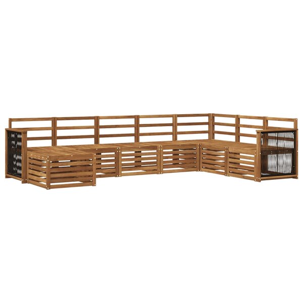 vidaXL Ensemble de canapés d'extérieur 6 pc Naturel