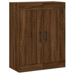 vidaXL Armoires murales 2 Pièces chêne marron bois d'ingénierie