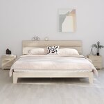 vidaXL Tables de chevet HAMAR 2Pièces Marron miel 40x35x44 5cm Bois