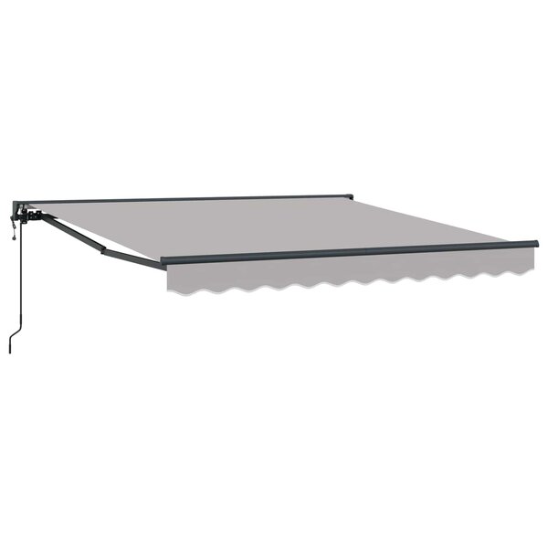 vidaXL Cadre d'auvent Gris clair 350 x 250 cm