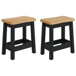 VidaXL Tabouret de bar EKAI 2 Pièces Noir 40 x 29 x 45 5 cm