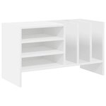 vidaXL Meuble à vinyles Blanc 78 5 x 35 x 45 cm Bois d'ingénierie