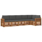 vidaXL Ensemble de canapés d'extérieur 6 pc Naturel et Anthracite