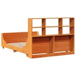 vidaXL Lit bibliothèque sans matelas cire marron 120x200cm bois massif