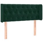 vidaXL Tête de lit à LED Vert foncé 103x16x78/88 cm Velours