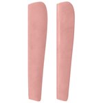 vidaXL Tête de lit avec oreilles Rose 163x23x118/128 cm Velours
