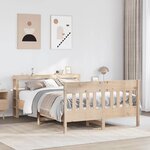 vidaXL Cadre de lit sans matelas 140x200 cm bois massif de pin