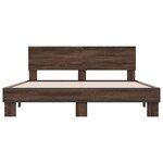 vidaXL Cadre de lit sans matelas chêne marron 150x200 cm