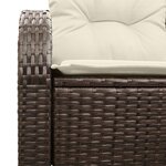 vidaXL Canapé de jardin 2 places avec rangement et coussins en poly rotin marron