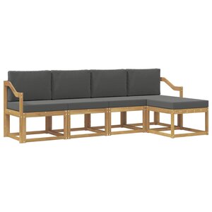 vidaXL Ensemble de canapés d'extérieur 5 pc Blanc et anthracite