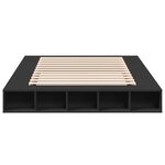 vidaXL Cadre de lit sans matelas noir 160x200 cm