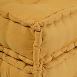 vidaXL Canapé modulaire 2 Pièces Jaune 140 x 70 x 36 cm tissu