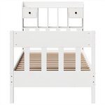 vidaXL Cadre de lit sans matelas blanc 75x190 cm bois de pin massif