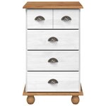 vidaXL Commode ASKIM Blanc 45 8 x 40 x 79 cm Bois de pin massif