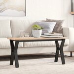 vidaXL Pieds de table basse cadre en Y 90x30x43 cm fonte