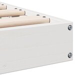 Cadre de lit vidaXL Blanc 100x210 cm en Bois de Pin