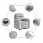 vidaXL Fauteuil inclinable gris nuage tissu