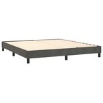 vidaXL Sommier à lattes de lit avec matelas LED Gris foncé 160x200 cm