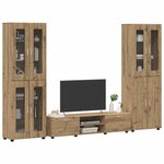 vidaXL Ensemble meuble TV FLORIN Chêne artisanal Bois d'ingénierie