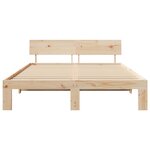 vidaXL Cadre de lit avec tête de lit 160x200 cm en bois de pin massif