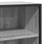 vidaXL Buffet sonoma gris 35 5x35x76 cm bois d'ingénierie et métal