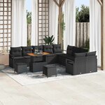 vidaXL Ensemble de canapé de jardin 13 Pièces Noir 90 x 55 x 71 cm