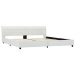 vidaXL Cadre de lit Blanc Similicuir 180 x 200 cm