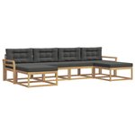 vidaXL Ensemble de canapés d'extérieur 6 pc Blanc et anthracite