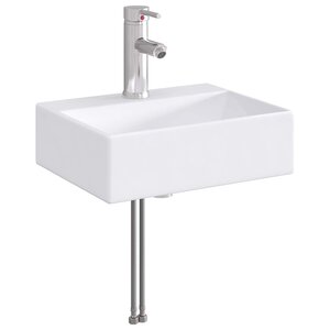 vidaXL Lavabo avec robinet et évacuation Chrome 39 x 30 5 x 12 5 cm
