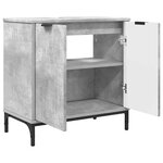vidaXL Ensemble de mobilier de salle de bain 2 Pièces Gris béton